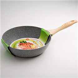 Сковорода-сотейник 26 см алюминиевая с индукционным дном и антипригарным покрытием "GREY MARBLE" Alpenkok AK-1004/26N