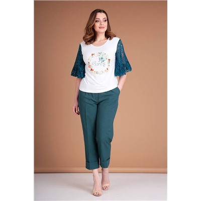 Liona Style 785 изумруд, Брюки,  Блуза
