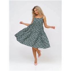 Сарафан женский Текс-Плюс, цвет зеленый белый