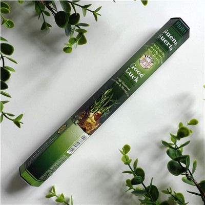Flute GOOD LUCK Incense Sticks, Cycle (ДОБРАЯ УДАЧА ароматические палочки, Приносят оптимизм, удовлетворение и настроение, Сайкл), шестигранник 20 палочек.