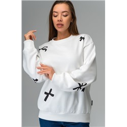 Женский свитшот оверсайз из футера трехнитки Happyfox