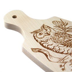 Разделочная доска для выжигания «Филин»