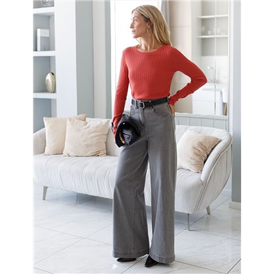 Джемпер тонкой вязки из вискозы с нейлоном