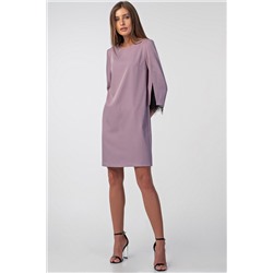 Платье прямое короткое сиреневое