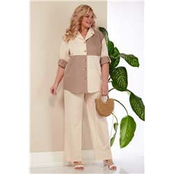 Anastasia 1000 кремовый, Брюки,  Блуза