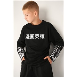 Детский лонгслив с двойным рукавом Happyfox