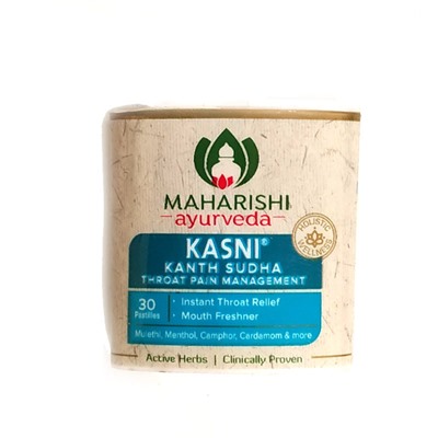 KANTH SUDHA (KASNI) Maharishi Ayurveda (Кантх Судха, антисептик, от першения в горле, Махариши Аюрведа), 30 драже. - СРОК ГОДНОСТИ ДО 30 АПРЕЛЯ 2025 ГОДА