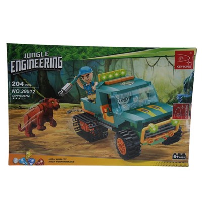 Конструктор Jungle Engineering 204дет. Джунгли 32*21cм / коробка 29512