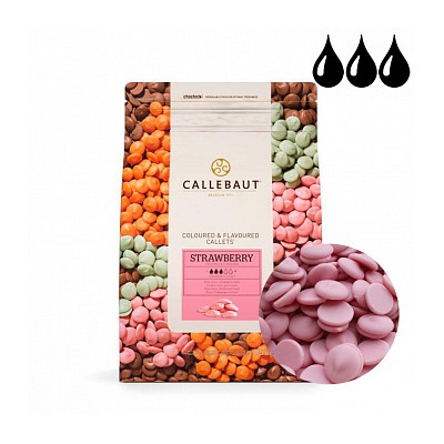Шоколад Callebaut розовый со вкусом клубники, 2,5 кг. Годен до 19.10.24