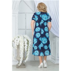 Ninele 7319 бирюзовые_розы, Платье