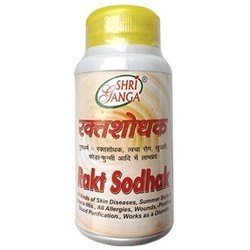 RAKT SODHAK, Shri Ganga (РАКТ ШОДХАК, очищение крови, детокс, Шри Ганга), 200 таб.
