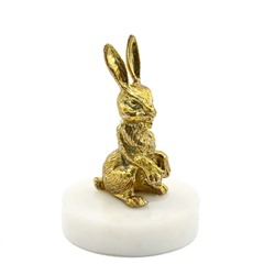 Заяц на подставке из мрамора 35*35*50мм