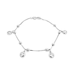 Браслет из серебра куб.циркон., ТФБ-58