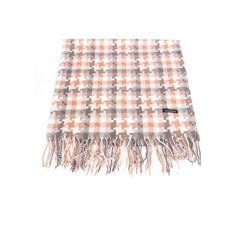 Платок 4012-6,  100*100см,  полиэстер 100%190 г/м 2,  розовый/серый  (абстракция)  242926