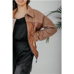 Стильная леди М-669 шоколад, Куртка