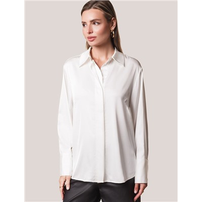 Блузка из сатина с эластаном