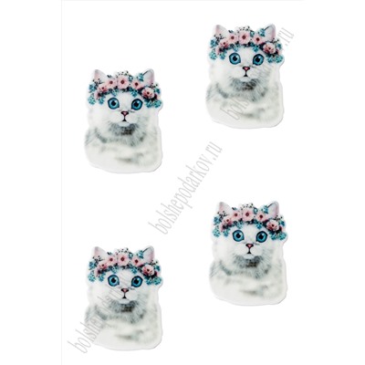 Кабошон-вырубка "Кошечка" 2,6*3,2 см (10 шт) SF-5915, №2
