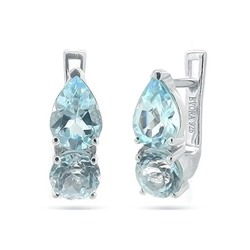 Серьги из серебра топаз, Люсен