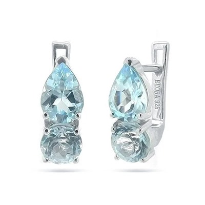 Серьги из серебра топаз, Люсен