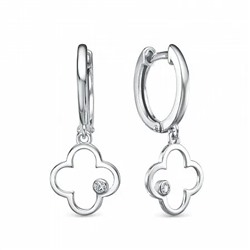 Серьги из серебра куб.циркон., В10-1491