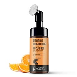 VITAMIN C BRIGHTENING Foaming Face Wash, Luster (ВИТАМИН C ОСВЕТЛЯЮЩАЯ пенка для умывания с силиконовой щёткой, Ластер), 100 мл.