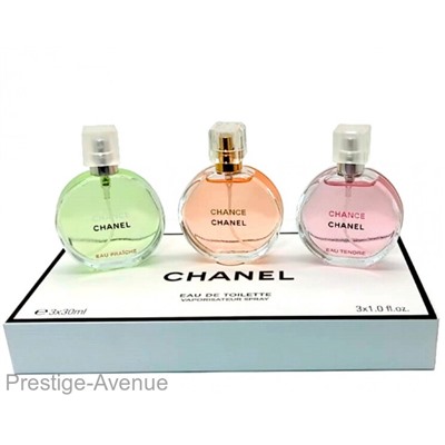 Подарочный женский набор Chanel Chance 3x30мл