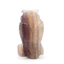 Скульптура из флюорита "Филин", 45*35*75мм, 180гр
