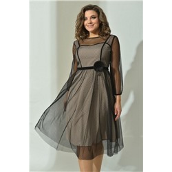 Angelina 499 бежевый+точки, Платье