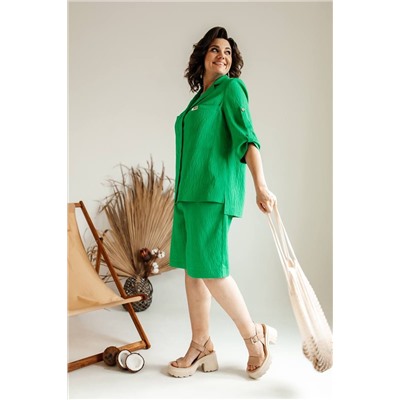 Romanovich Style 2-2489 зеленый, Блуза,  Шорты