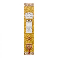 Goloka ATTRACT MONEY Masala Incense (Высококачественные индийские пыльцовые благовония ПРИВЛЕЧЕНИЕ ДЕНЕГ, Голока), 15 г.