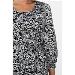 Платье Феличита (черное/лео) П14034-19М