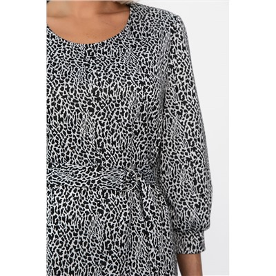 Платье Феличита (черное/лео) П14034-19М