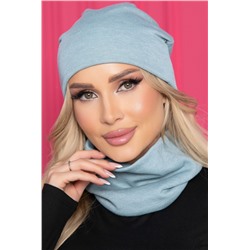 Комплект шапка и снуд (светлая бирюза) ШС17