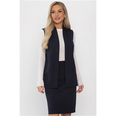 Костюм с юбкой Окси (темно-синий) К14337-8М