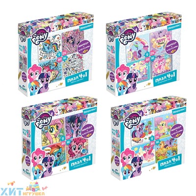 Набор пазлов 9-16-25-36 эл. "My Little Pony" 4в1, глиттерный маркер в ассортименте Origami 4404, 4404