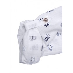 CLE блузка дев.871644/70т4ппн, молочный/т.синий