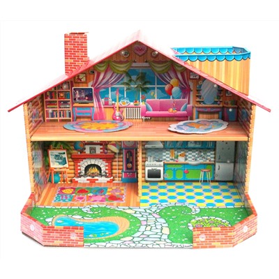 Кукольный  двухэтажный домик быстрой сборки «Дача» Серия Dream House