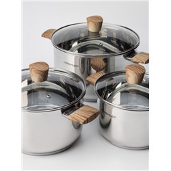 Набор посуды 6 предметов 2,5 л; 3 л; 4,8 л (4шт)