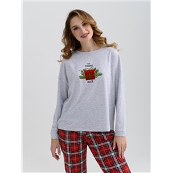 Пижама женская Новогодняя меланжевый 2274 (10)