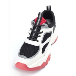 DHJ06-1 BLACK Кроссовки женские (нат.кожа, нат.замша, текстиль) размер 36