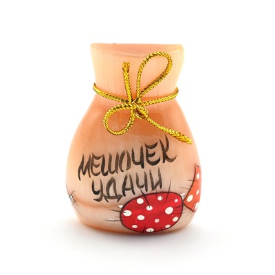 Магнит из селенита "Мешочек удачи" 47*35*15мм