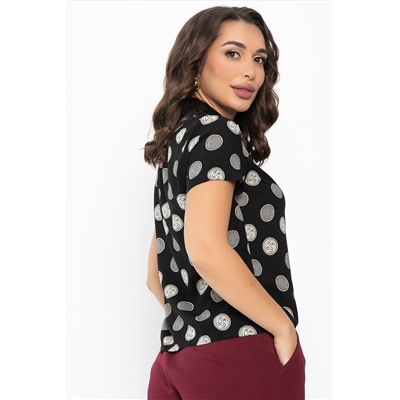 Поло Тренди (черное/круги) Б14092-10М