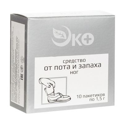 Средство от пота и запаха ног эко 10 шт. пакетов