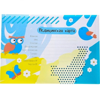 Обложка для медицинской карты «Сова»
