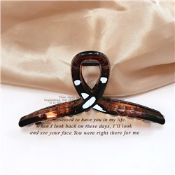 Заколка-краб для волос прозрачный коричневый ПЕТЕЛЬКА