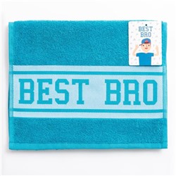 Полотенце махровое "Best Bro" 30х70 см, 100% хл, 370гр/м2