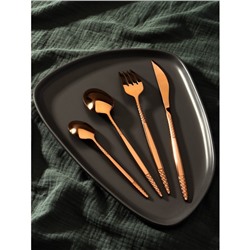 Набор столовых приборов из нержавеющей стали Magistro «Античность», 4 предмета, цвет бронзовый