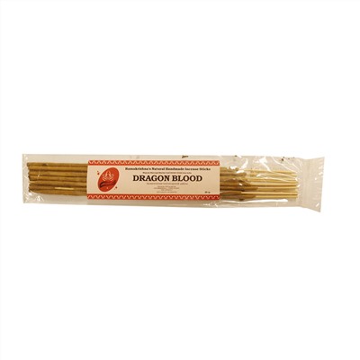 DRAGON BLOOD Ramakrishna's Natural Handmade Incense Sticks (КРОВЬ ДРАКОНА натуральные благовония ручной работы, Рамакришна), 20 г.