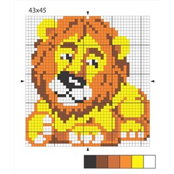 Набор для вышивания крестиком с пяльцами и иглой «Львенок»