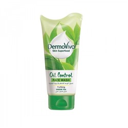 DermoViva OIL CONTROL Face Wash, GREEN TEA, Dabur (КОНТРОЛЬ ЖИРНОСТИ, гель для умывания с ЗЕЛЕНЫМ ЧАЕМ - очищающий, Дабур), 150 мл. - СРОК ГОДНОСТИ ДО 31 МАЯ 2025 ГОДА